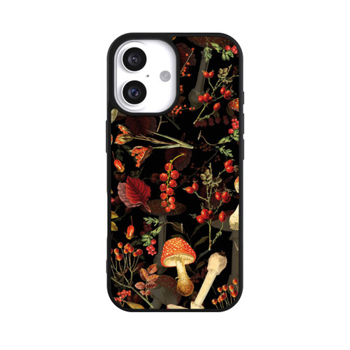 Apple iPhone 16 Base Case Pilzmuster Schwarz