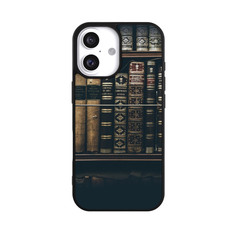 iPhone 16 Base Case Book Stack Dark