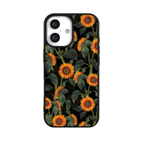 Apple iPhone 16 Base Case Sonnenblume schwarz