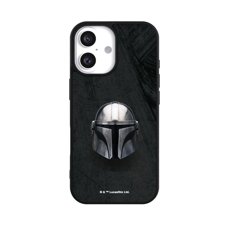 iPhone 16 Base Case Schwarzer Mandalorianer Helm