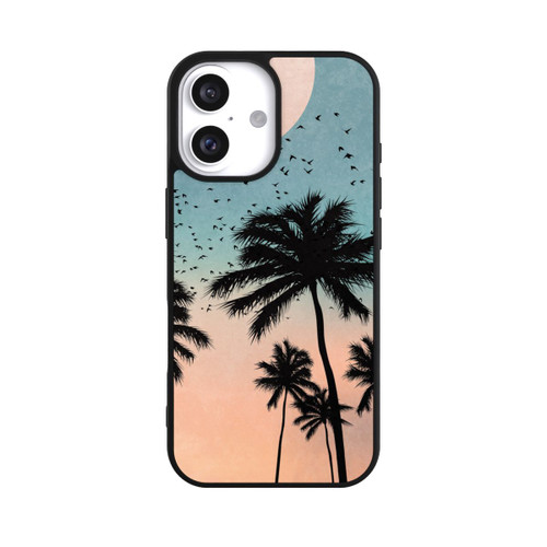 Apple iPhone 16 Base Case Sonnenaufgang Palmen
