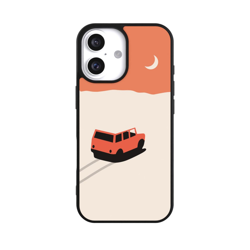 iPhone 16 Base Case Auto in der Wüste