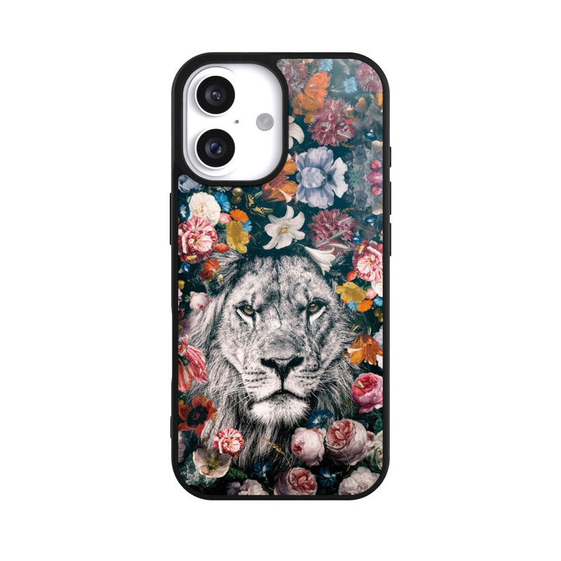 iPhone 16 Base Case Lion Flowers
