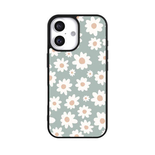Apple iPhone 16 Base Case Gänseblümchen Muster grün