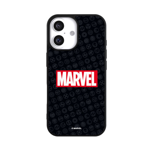 Apple iPhone 16 Base Case Marvel Logo Black Red 
