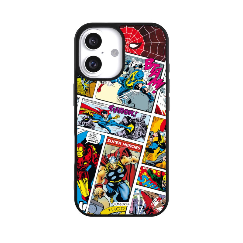 iPhone 16 Base Case Marvel Retro Comic Blue