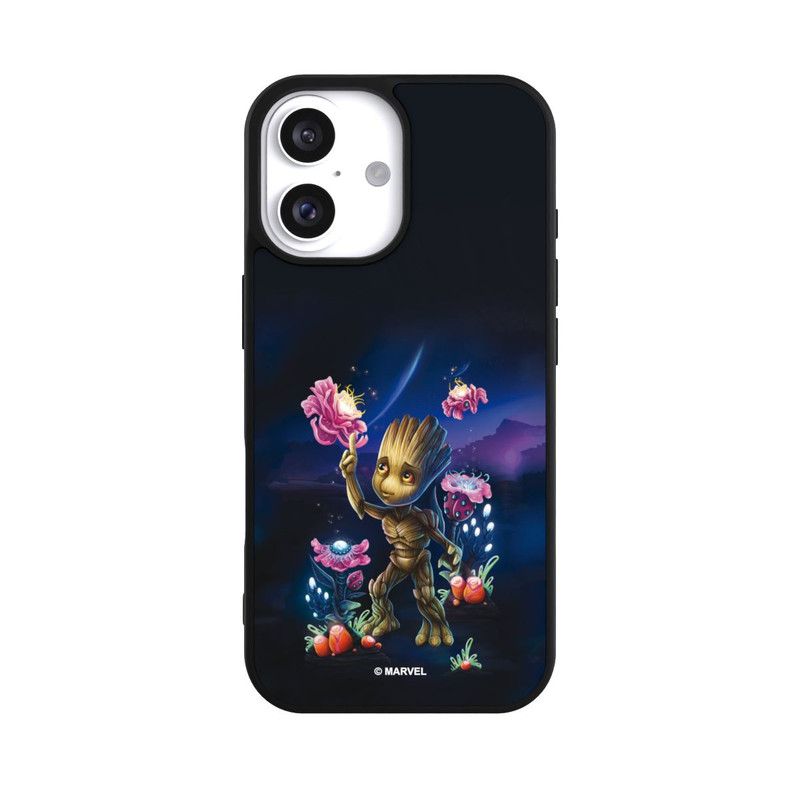 iPhone 16 Base Case Baby Groot Blumen
