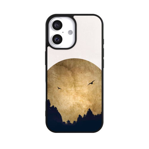 Apple iPhone 16 Base Case Zwei Vögel vor Mond