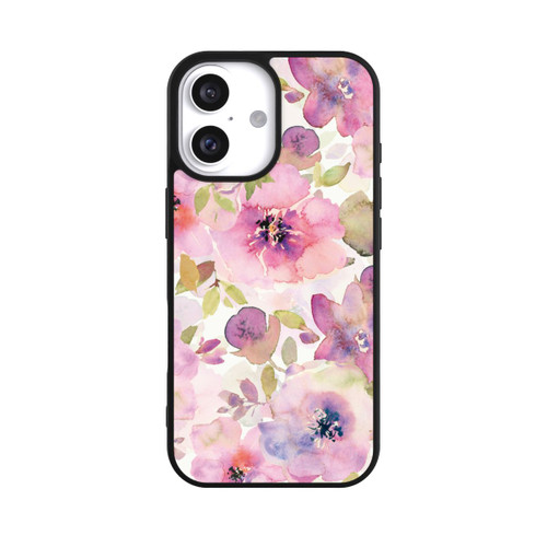 Apple iPhone 16 Base Case Tapete mit rosa Blumen