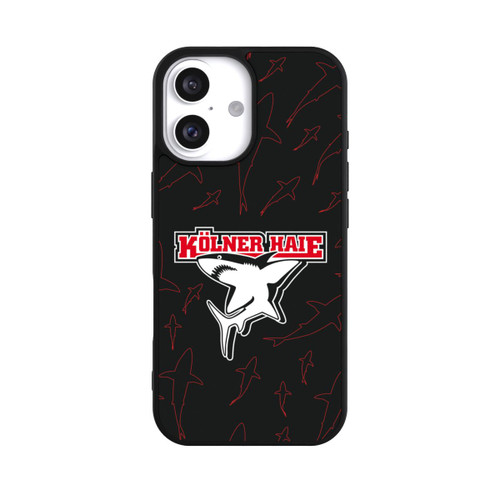 Apple iPhone 16 Base Case Haie Muster Rot