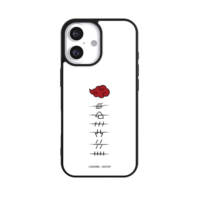 iPhone 16 Base Case Akatsuki Mitgliedersymbole Weiß