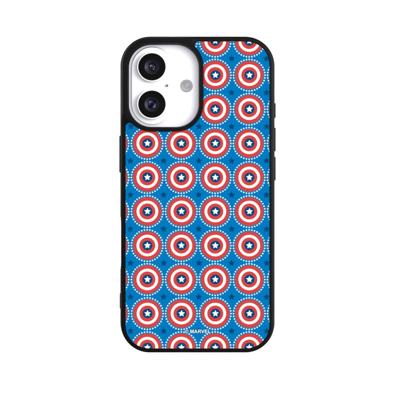 iPhone 16 Base Case Captain American Shield Pattern