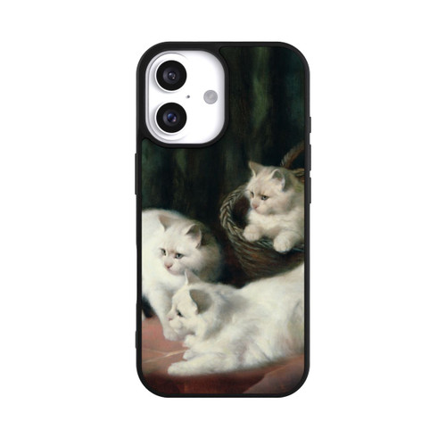 Apple iPhone 16 Base Case Three White Angora Kittens
