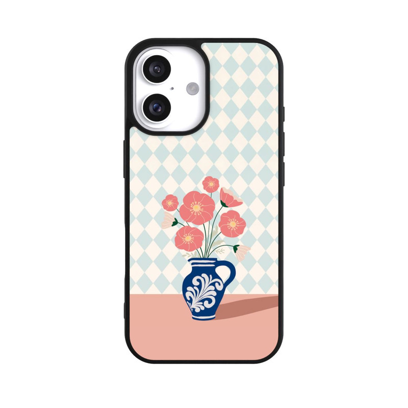 iPhone 16 Base Case Blue Vase