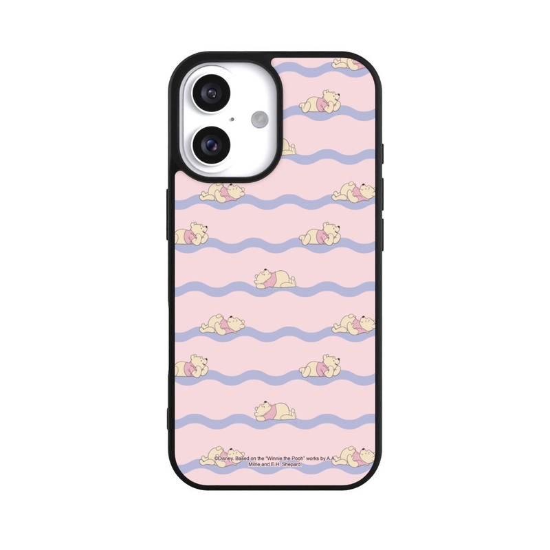 iPhone 16 Base Case Winnie the Pooh Pink Waves