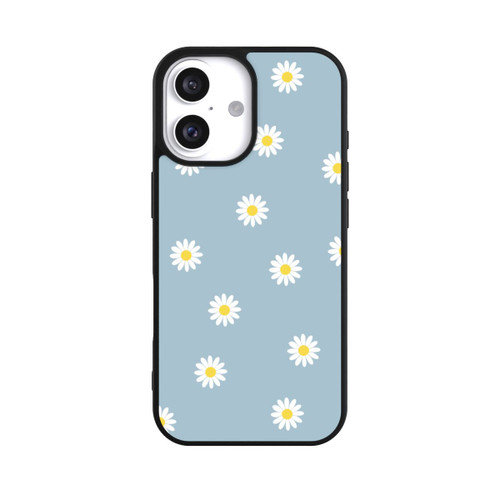 Apple iPhone 16 Base Case Gänseblümchen Muster Blau
