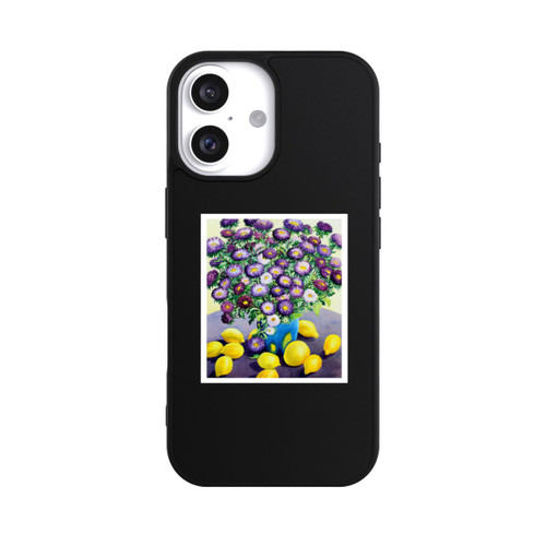 Apple iPhone 16 Base Case Purple Asters and Lemons by Christopher Ryland