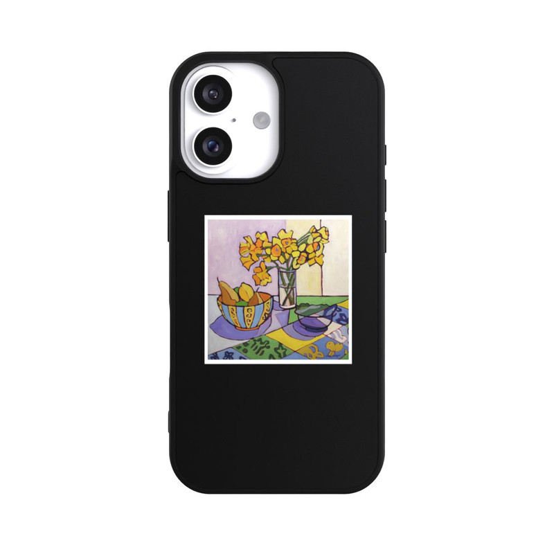 iPhone 16 Base Case Daffodil Patchwork, 2023, by Catherine J Martzloff