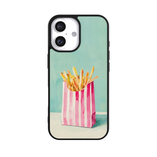 Apple iPhone 16 Base Case Retro Pommes Blau Watercolor