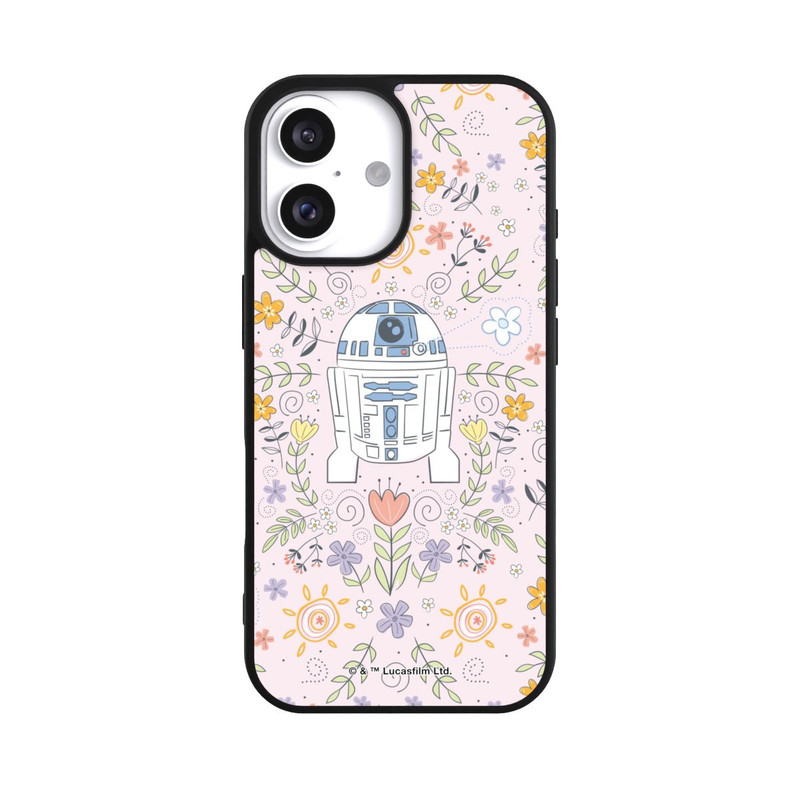 iPhone 16 Base Case R2D2 Blumen Muster