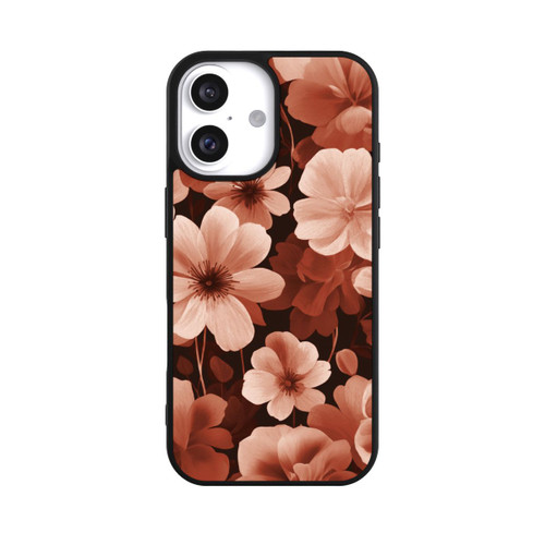 Apple iPhone 16 Base Case Rote Negativblumen mit KI