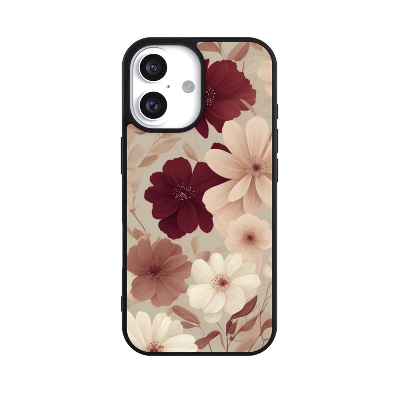 iPhone 16 Base Case Romantische Pastellblumen mit KI