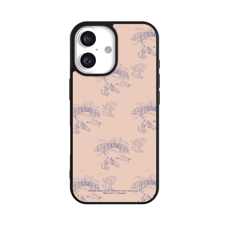 iPhone 16 Base Case Winnie Puuh Keramik Muster Brücke Pink