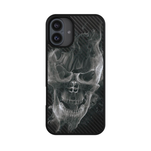 Apple iPhone 16 Plus Base Case rauchender Totenkopf Carbon