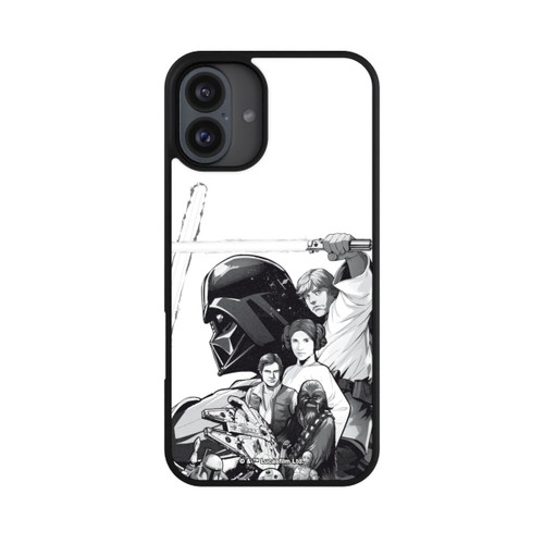 Apple iPhone 16 Plus Base Case StarWars Charaktere - Schwarz-Weiß