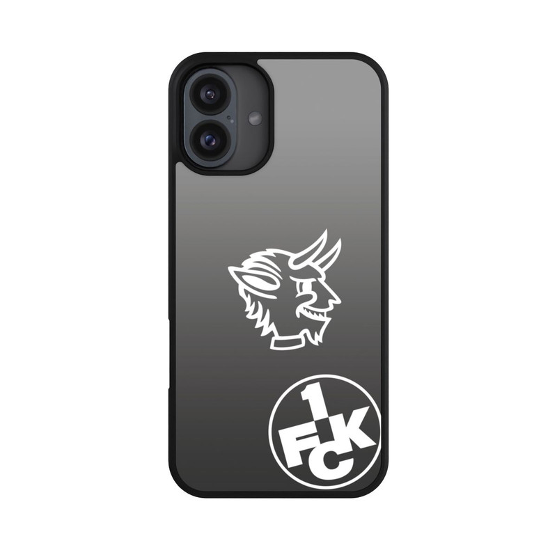 iPhone 16 Plus Base Case Teufelskopf FCK auf Schwarz