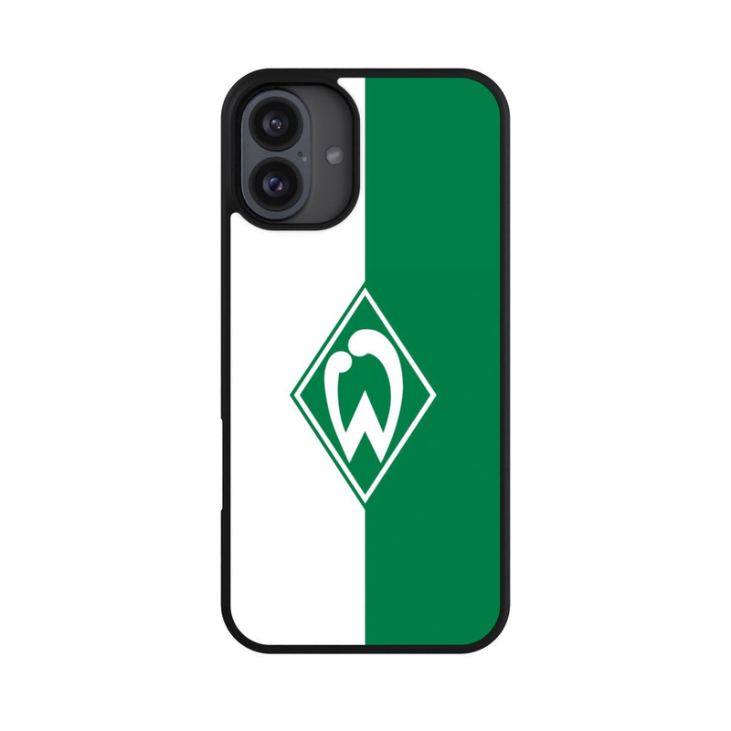 iPhone 16 Plus Base Case Weiß-Grün - Werder Bremen