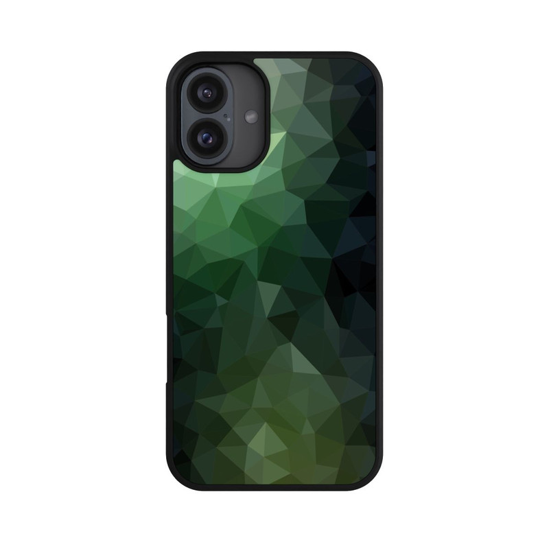 iPhone 16 Plus Base Case Polygonal Mosaic Green