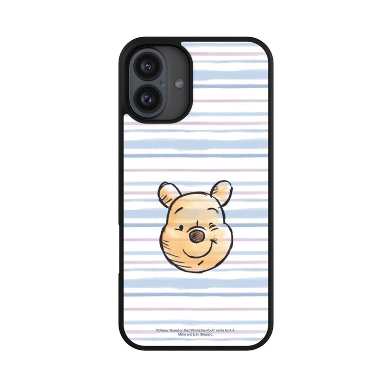 iPhone 16 Plus Base Case Winnie Puuh auf Streifen