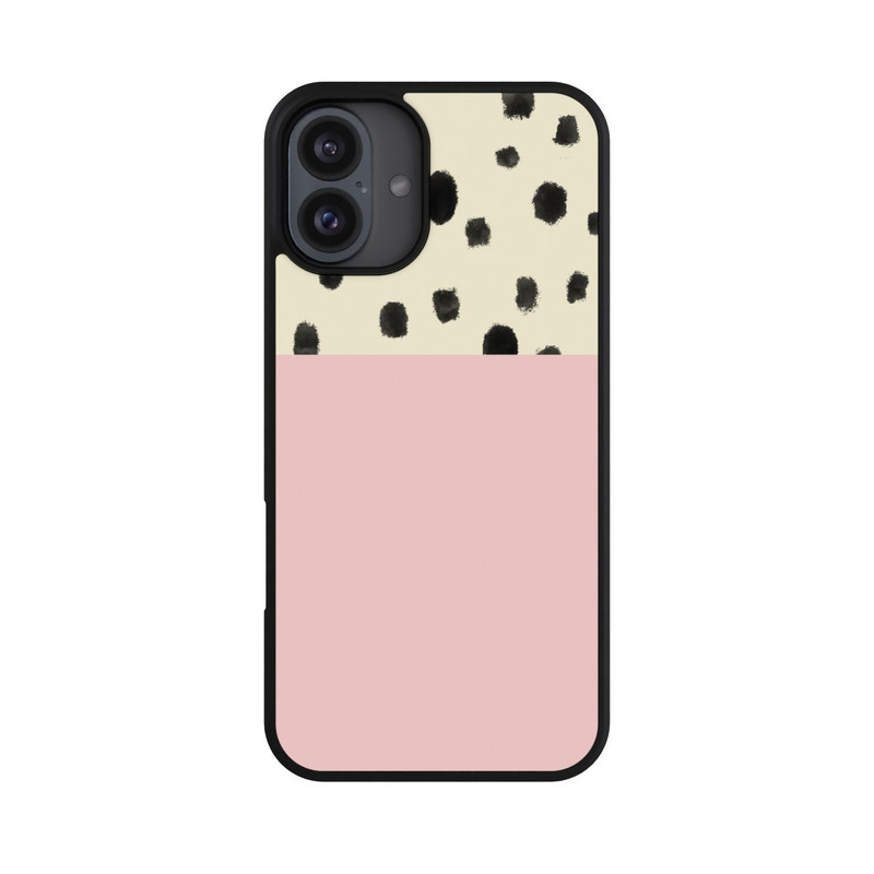 iPhone 16 Plus Base Case Punkte und Rosa