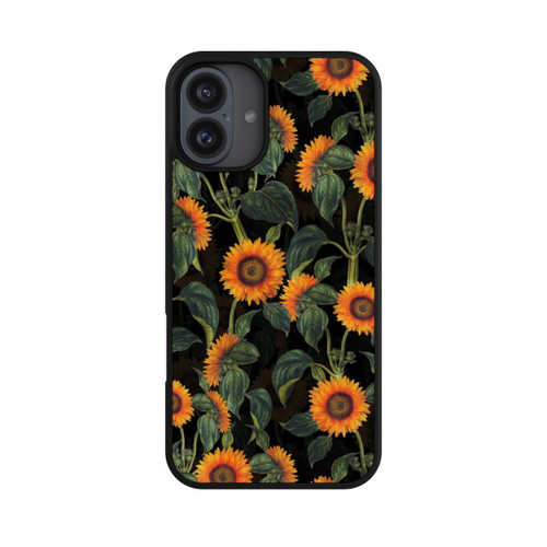 Apple iPhone 16 Plus Base Case Sonnenblume schwarz