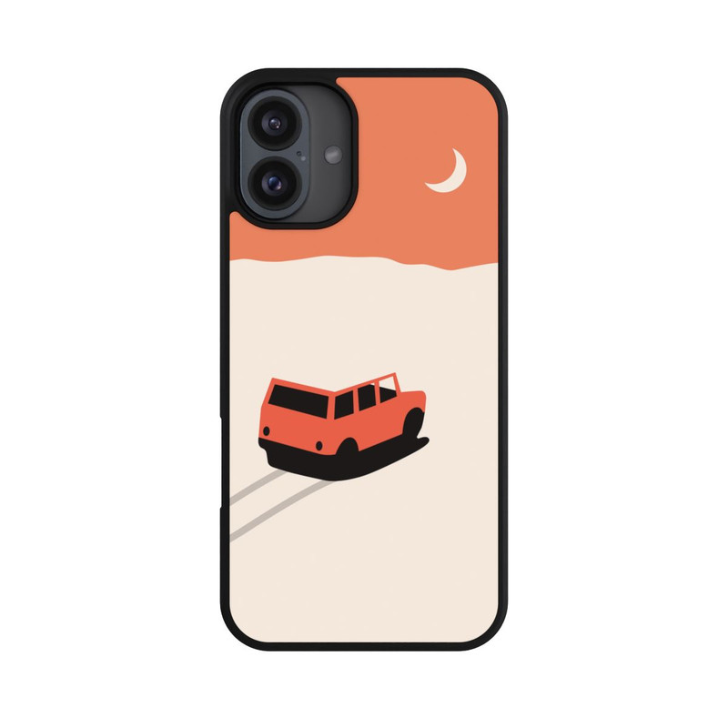 iPhone 16 Plus Base Case Auto in der Wüste