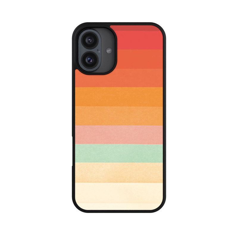 iPhone 16 Plus Base Case Regenbogen Chevrons II