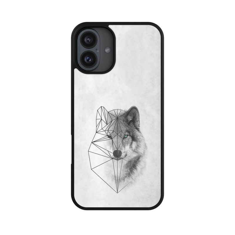 iPhone 16 Plus Base Case Polygonaler Wolf