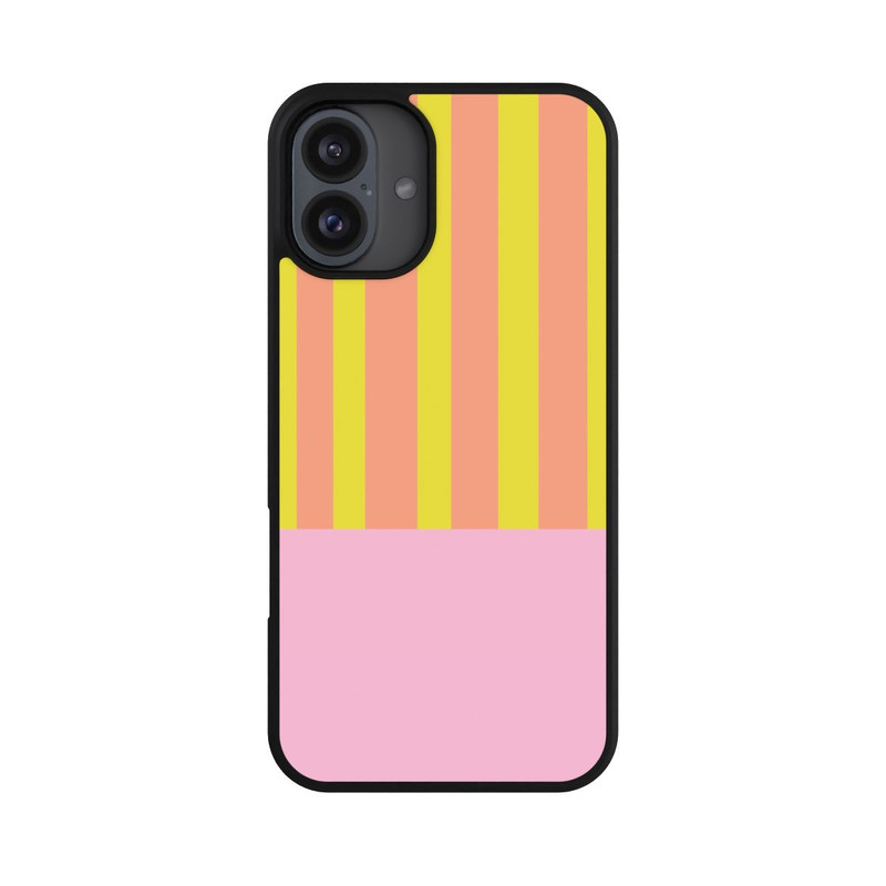 iPhone 16 Plus Base Case Neonfarbige Streifen