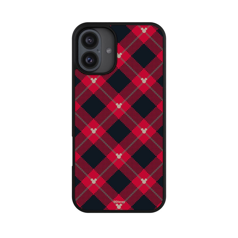 iPhone 16 Plus Base Case Mickey Weihnachtsmuster Rot