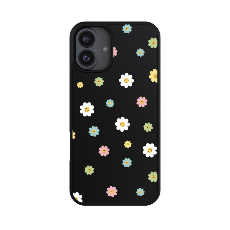 iPhone 16 Plus Base Case Flower Power klein transparent
