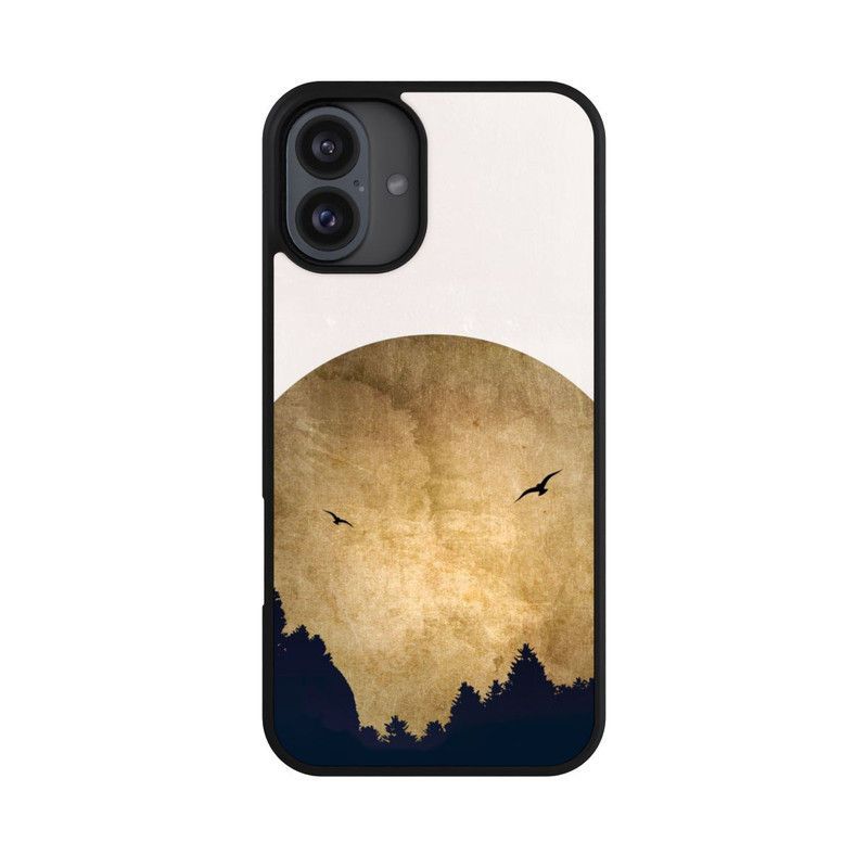 iPhone 16 Plus Base Case Zwei Vögel vor Mond