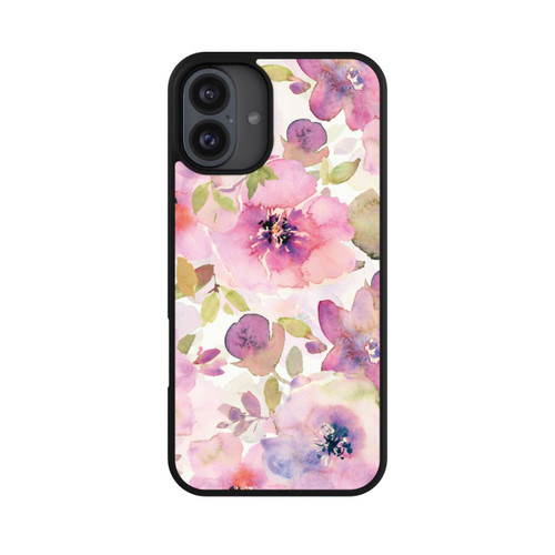 Apple iPhone 16 Plus Base Case Tapete mit rosa Blumen