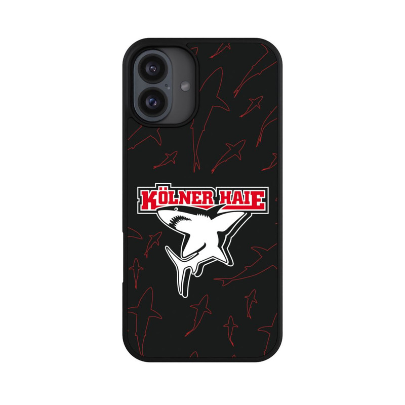 iPhone 16 Plus Base Case Haie Muster Rot