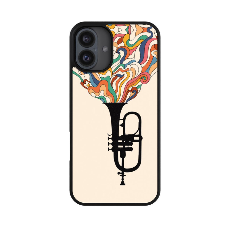 iPhone 16 Plus Base Case Flügelhorn Jazz bunt