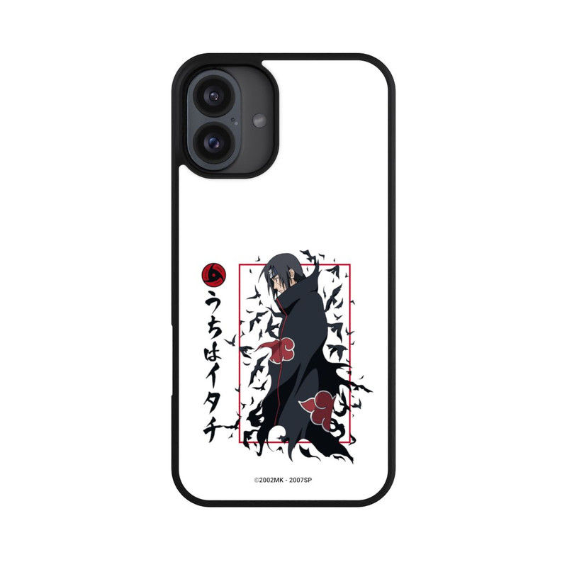 iPhone 16 Plus Base Case Itachi Krähen Weiß