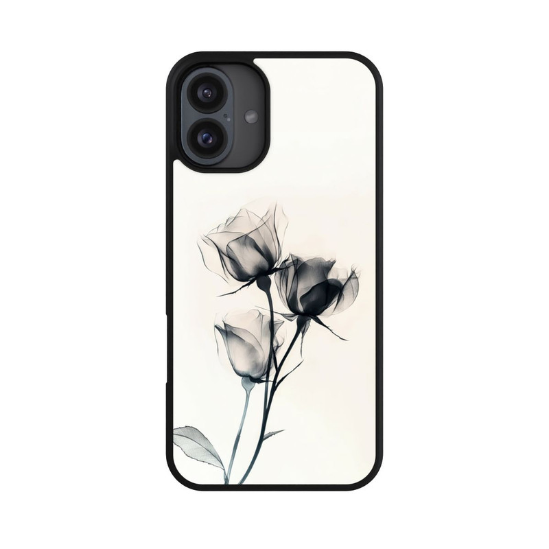 iPhone 16 Plus Base Case Schwarze Blume