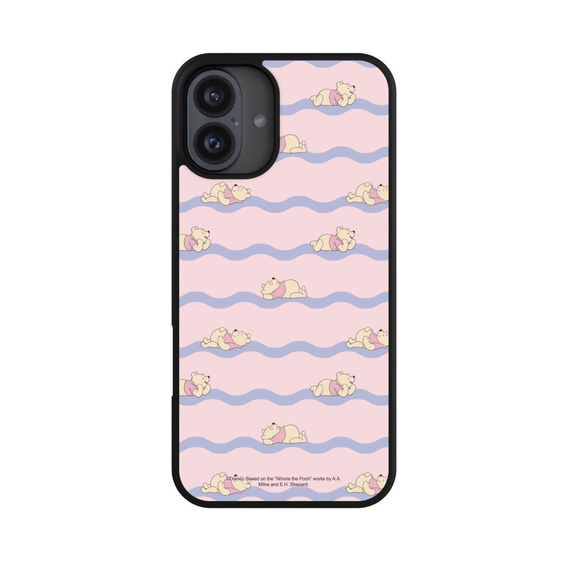 iPhone 16 Plus Base Case Winnie the Pooh Pink Waves