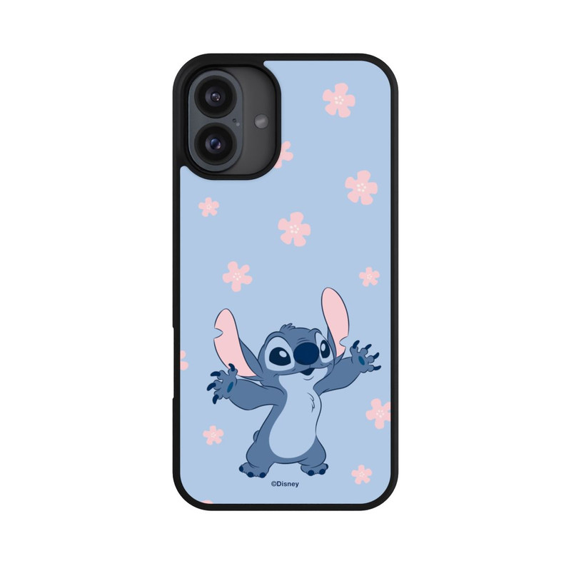 iPhone 16 Plus Base Case Stitch Pastel Flowers Blue