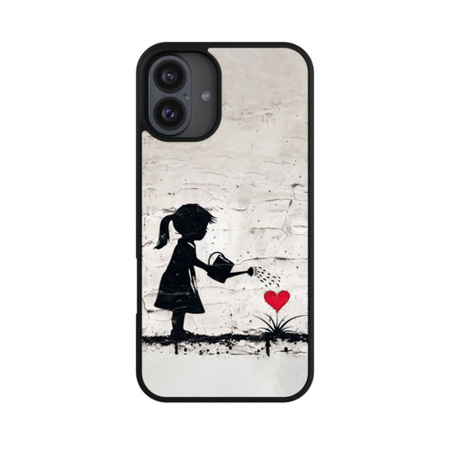 Apple iPhone 16 Plus Base Case Girl Watering Bunch of Flowers 